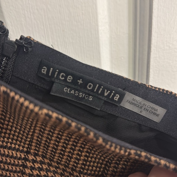 Alice + Olivia Brown Plaid Blazer and Skirt Set - Picture 5 of 8